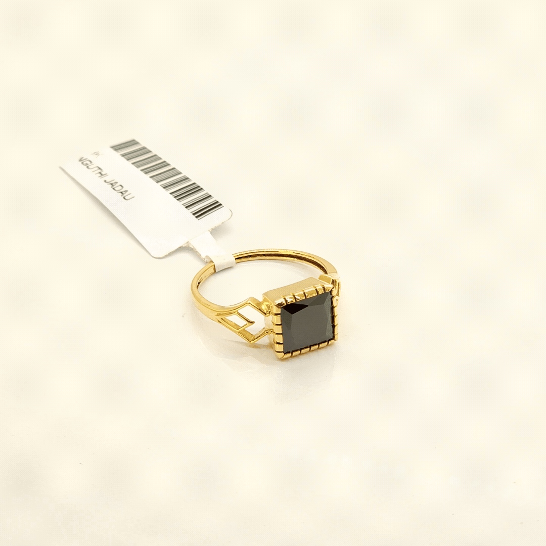 Obsidian Crown Ring