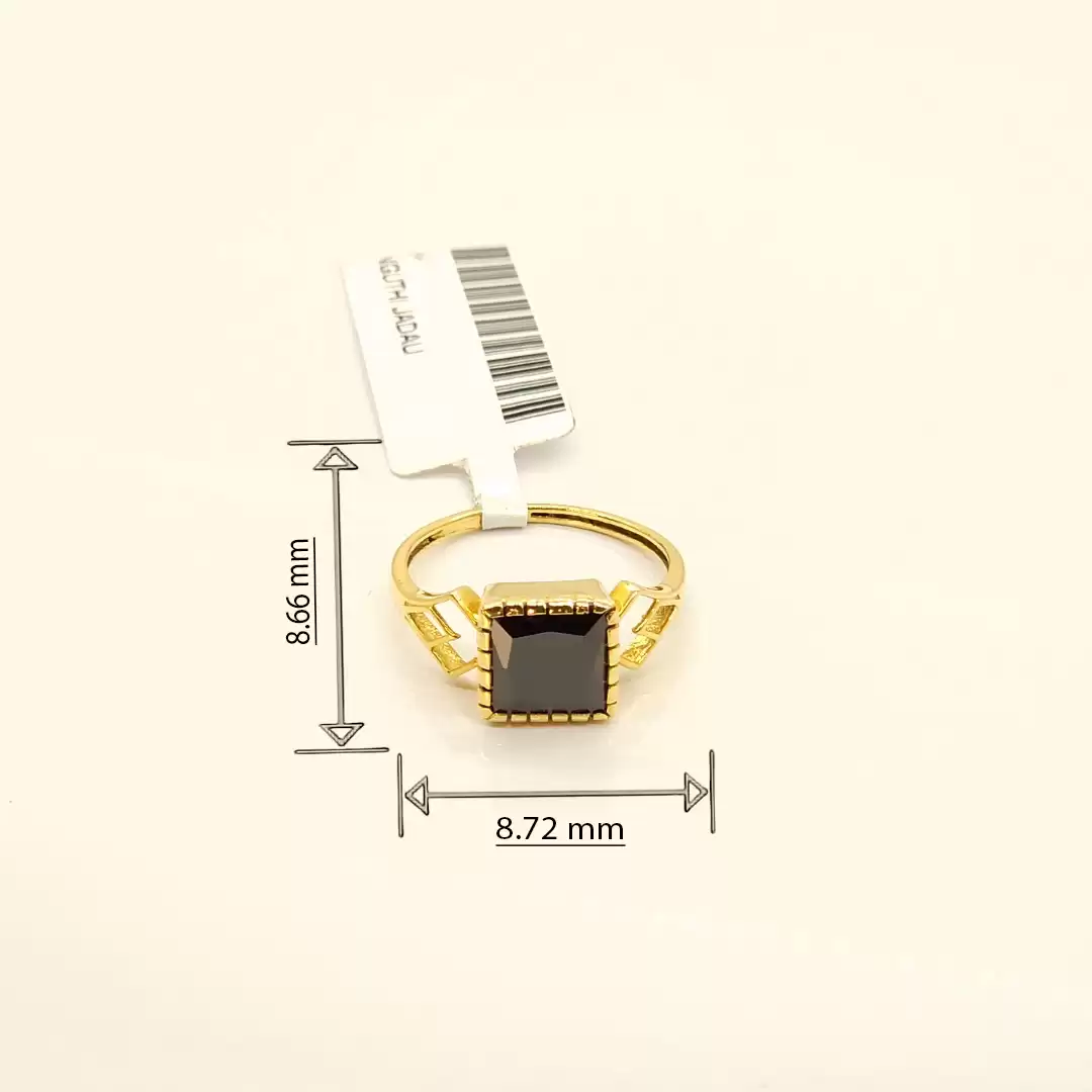 Obsidian Crown Ring