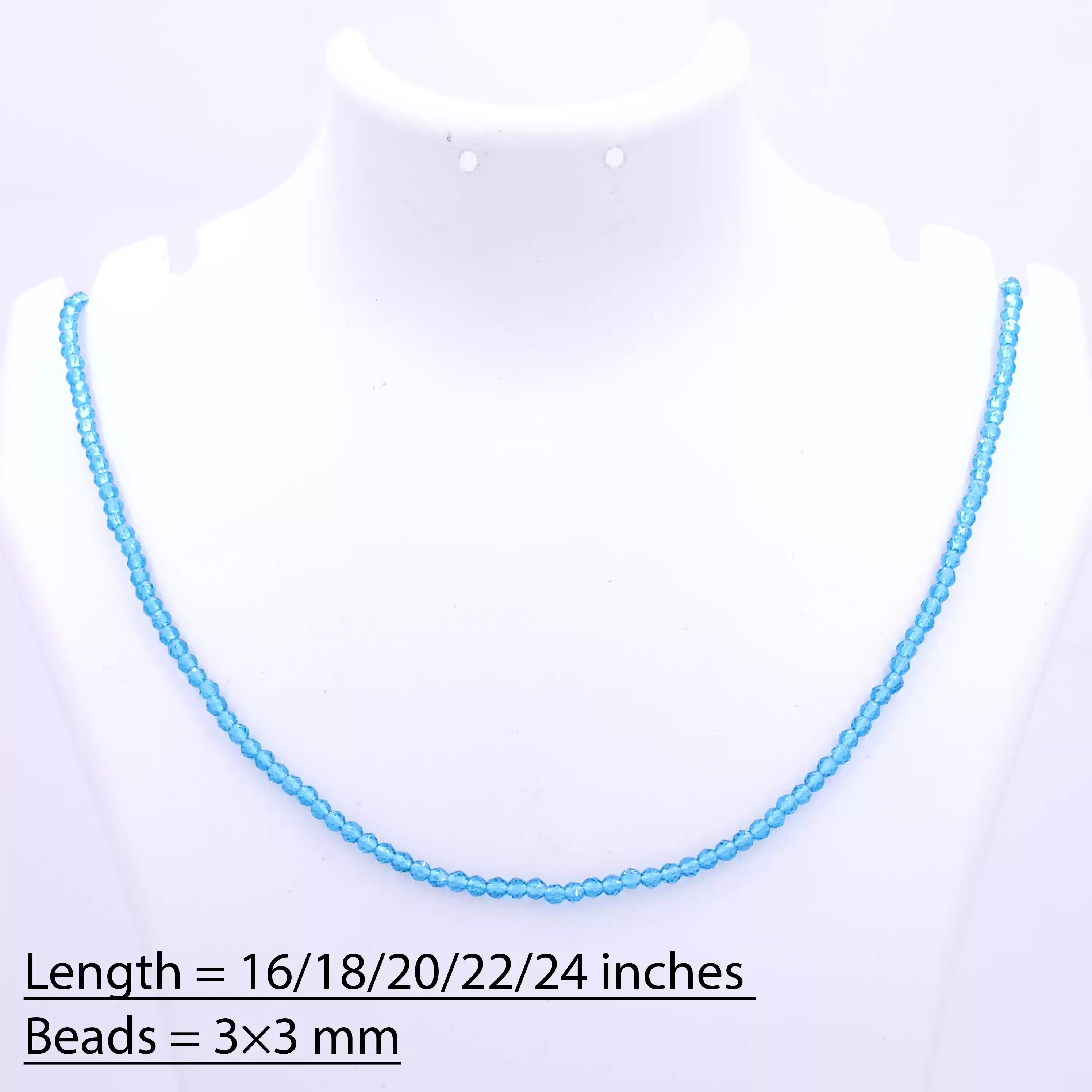 Aquamarine Beads String